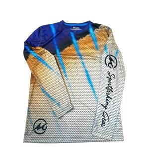Mojo Sportswear Size Small Long Sleeve T-Shirt UV Mens Fish Scale Graphic